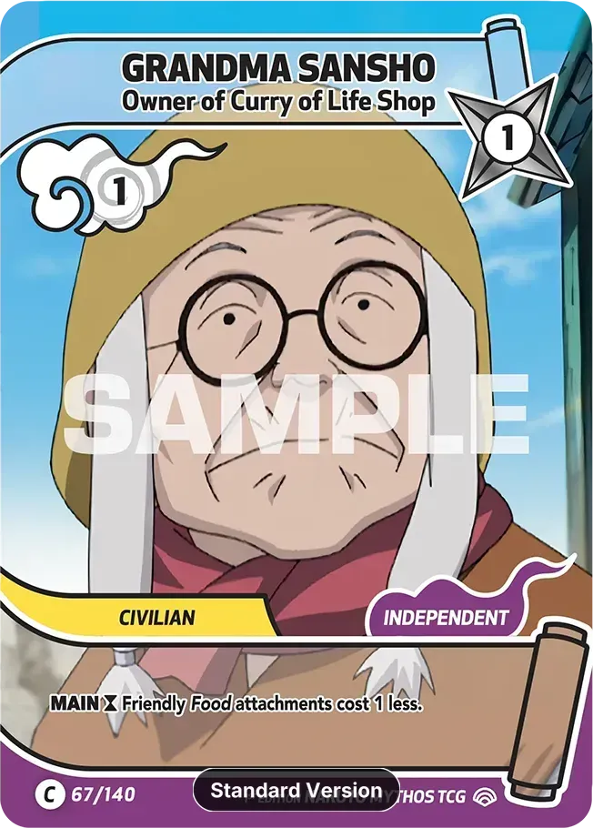 Grandma Sansho - Owner of Curry of Life Shop — Shinobi Shiren — Naruto Mythos TCG