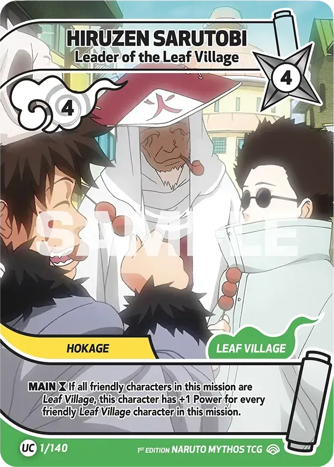 Hiruzen Sarutobi - Leader of the Leaf Village — Shinobi Shiren — Naruto Mythos TCG