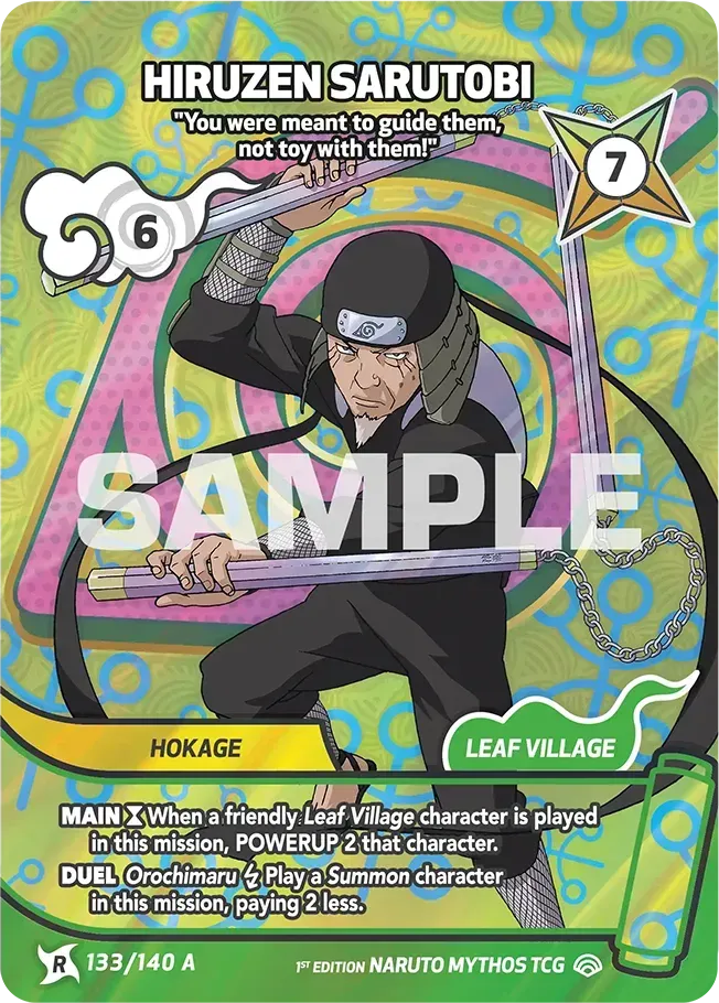 Hiruzen Sarutobi - "You were meant to guide them, not toy with them!" from Shinobi Shiren - Naruto Mythos TCG