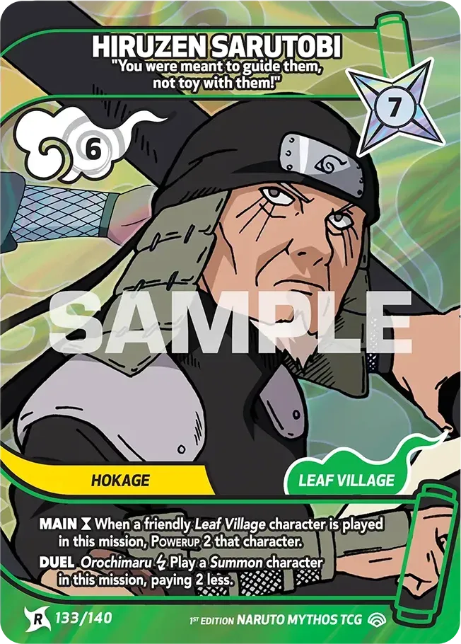 Hiruzen Sarutobi - "You were meant to guide them, not toy with them!" — Shinobi Shiren — Naruto Mythos TCG
