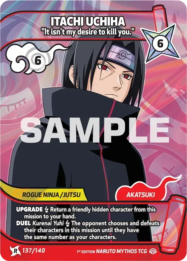 Itachi Uchiha - "It isn't my desire to kill you." — Shinobi Shiren — Naruto Mythos TCG