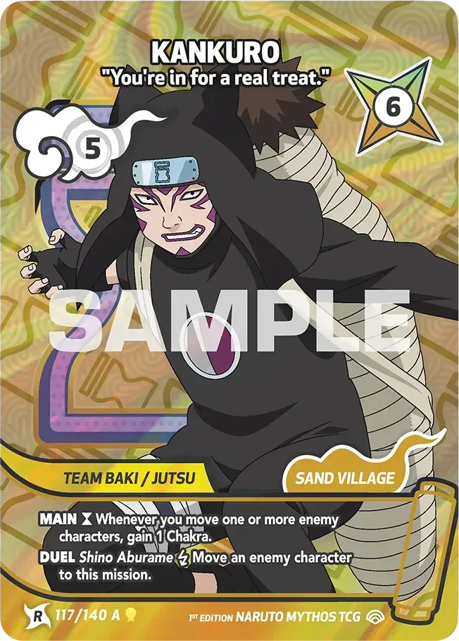 Kankuro - "You're in for a real treat." — Shinobi Shiren — Naruto Mythos TCG
