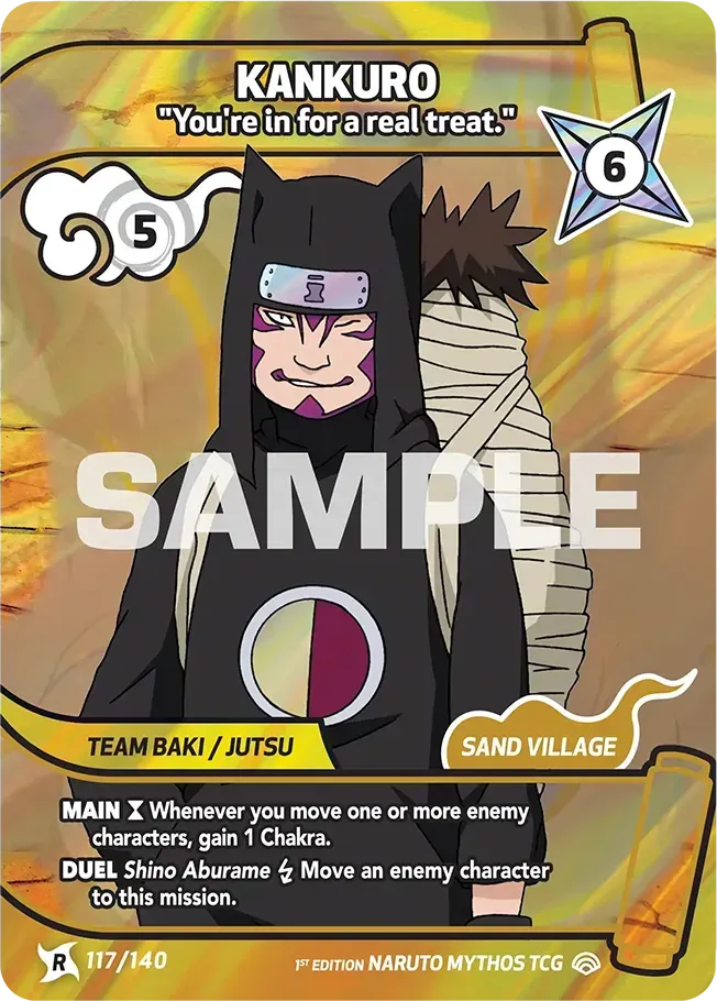 Kankuro - "You're in for a real treat." — Shinobi Shiren — Naruto Mythos TCG