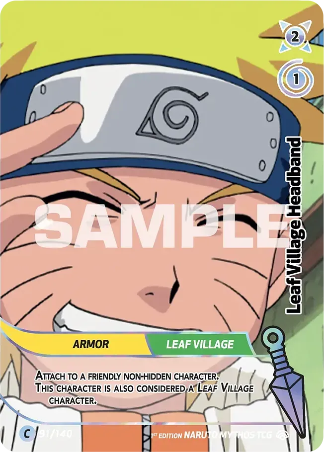 Leaf Village Headband — Shinobi Shiren — Naruto Mythos TCG