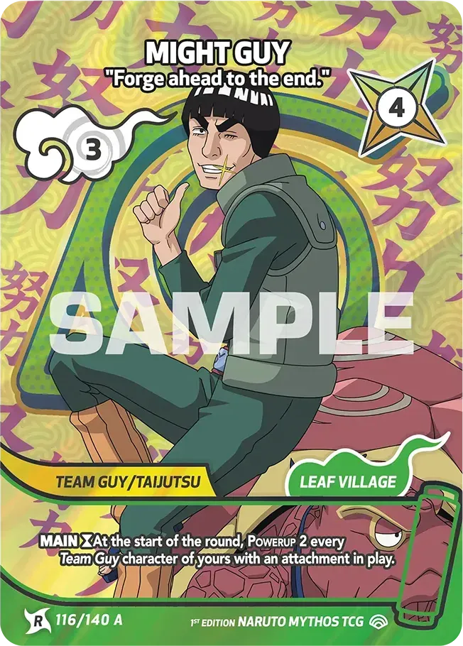Might Guy - "Forge ahead to the end." — Shinobi Shiren — Naruto Mythos TCG