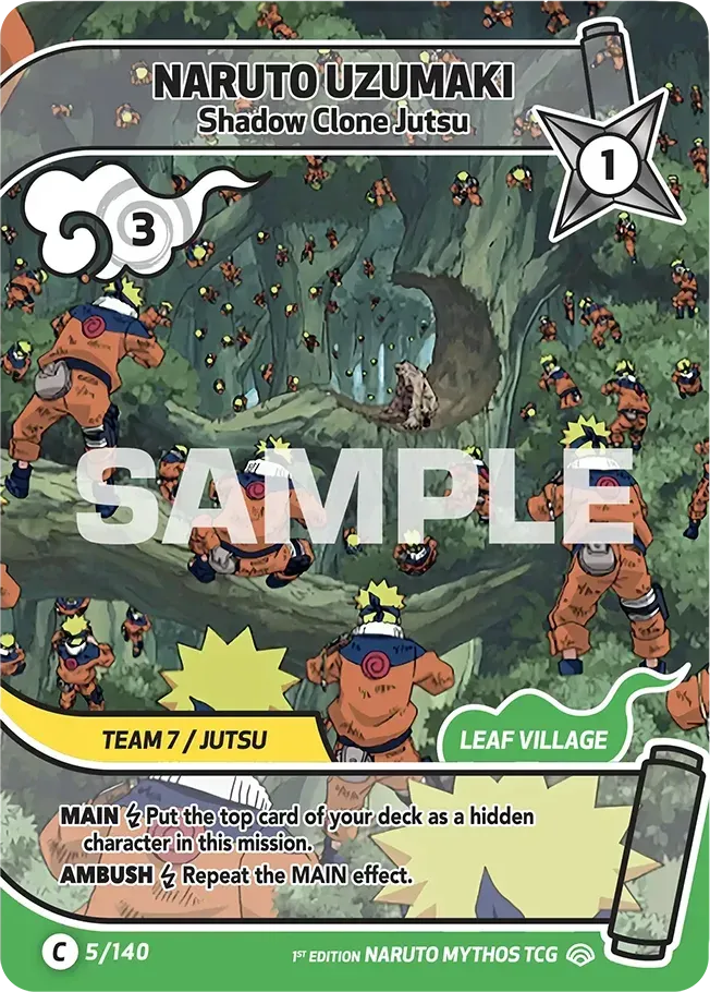 Naruto Uzumaki - Shadow Clone Jutsu — Shinobi Shiren — Naruto Mythos TCG