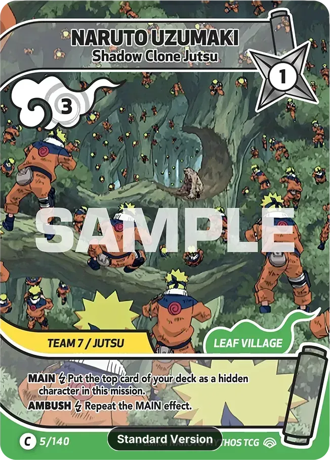 Naruto Uzumaki - Shadow Clone Jutsu — Shinobi Shiren — Naruto Mythos TCG