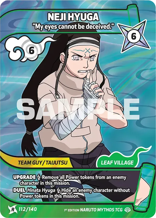 Neji Hyuga - "My eyes cannot be deceived." — Shinobi Shiren — Naruto Mythos TCG
