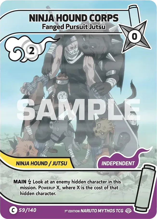 Ninja Hound Corps - Fanged Pursuit Jutsu — Shinobi Shiren — Naruto Mythos TCG