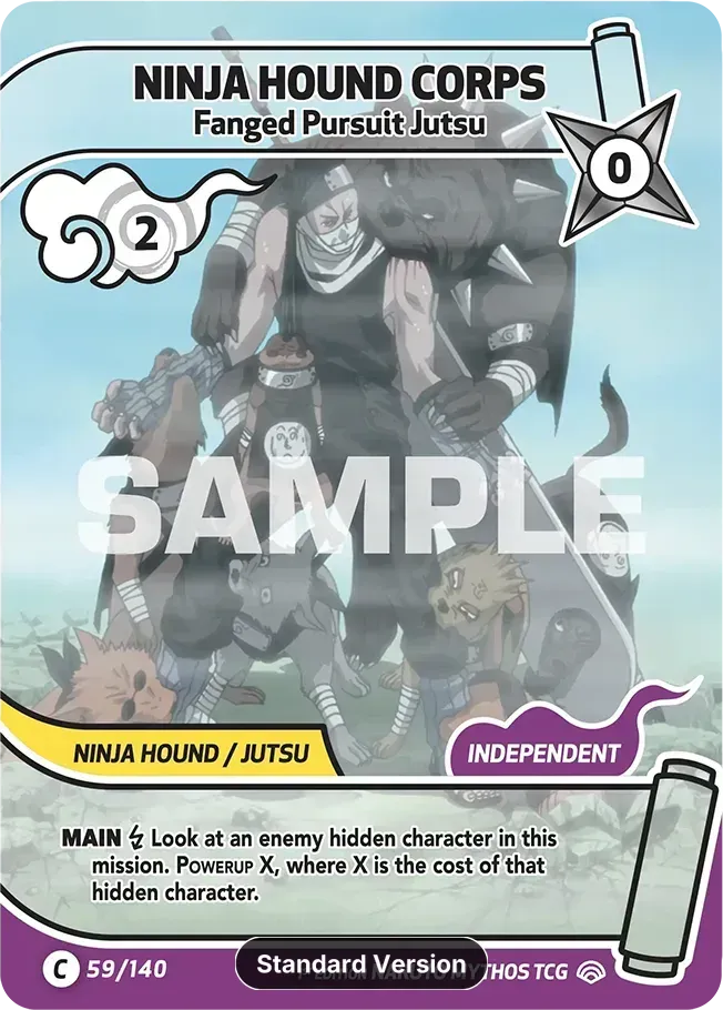 Ninja Hound Corps - Fanged Pursuit Jutsu — Shinobi Shiren — Naruto Mythos TCG