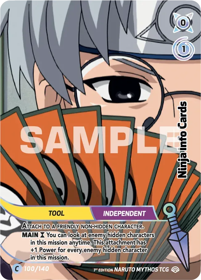 Ninja Info Cards — Shinobi Shiren — Naruto Mythos TCG