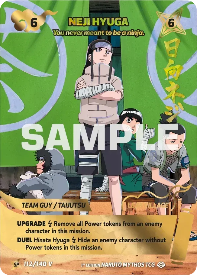 Neji Hyuga - "You never mean't to be a ninja" — Shinobi Shiren Promos — Naruto Mythos TCG