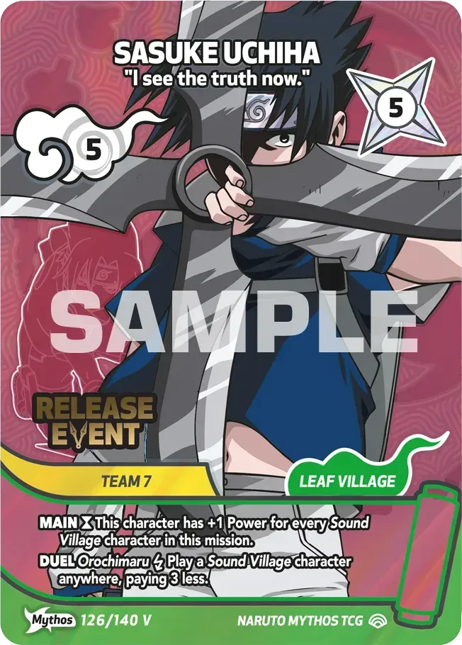 Sasuke Uchiwa - "Voilà ce que je m'étais dit!" — Shinobi Shiren Promos — Naruto Mythos TCG