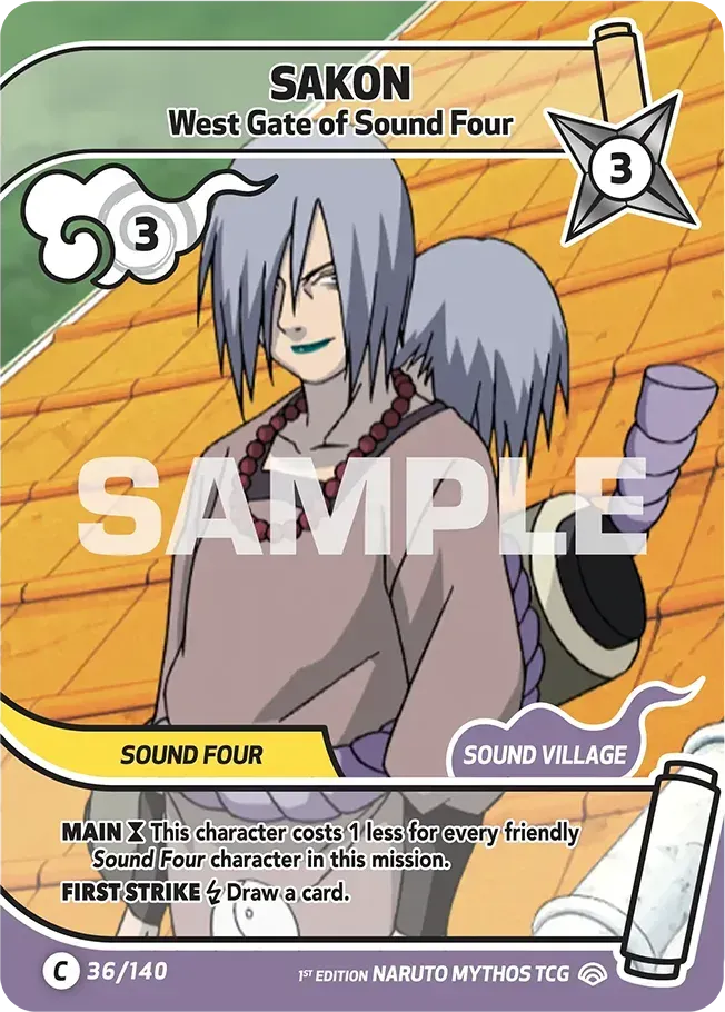Sakon - West Gate of Sound Four — Shinobi Shiren — Naruto Mythos TCG