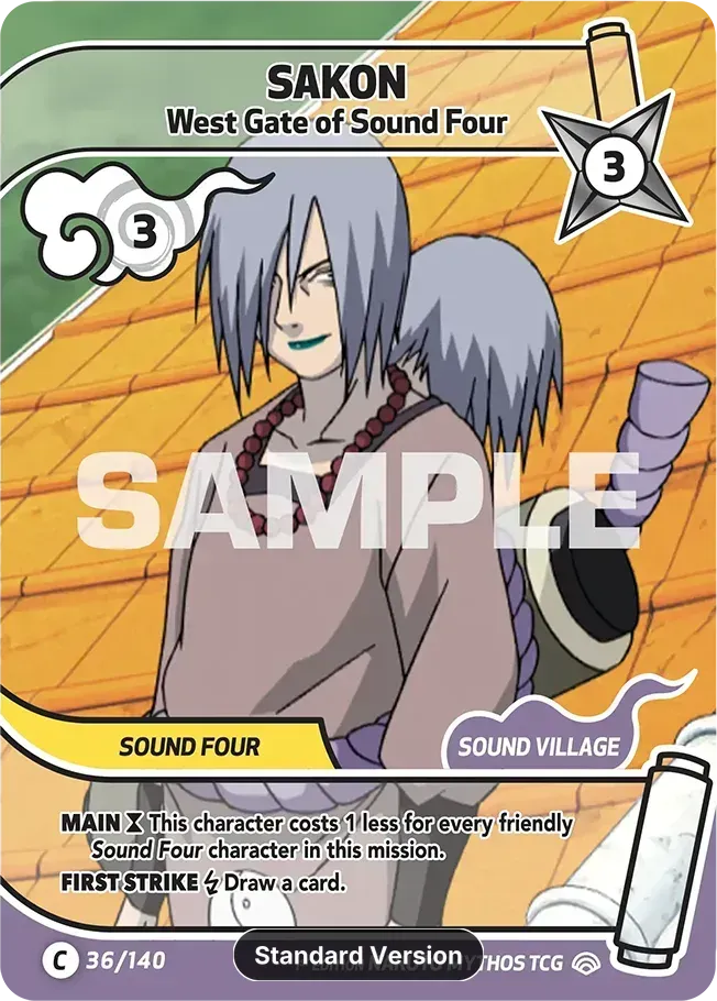 Sakon - West Gate of Sound Four from Shinobi Shiren - Naruto Mythos TCG