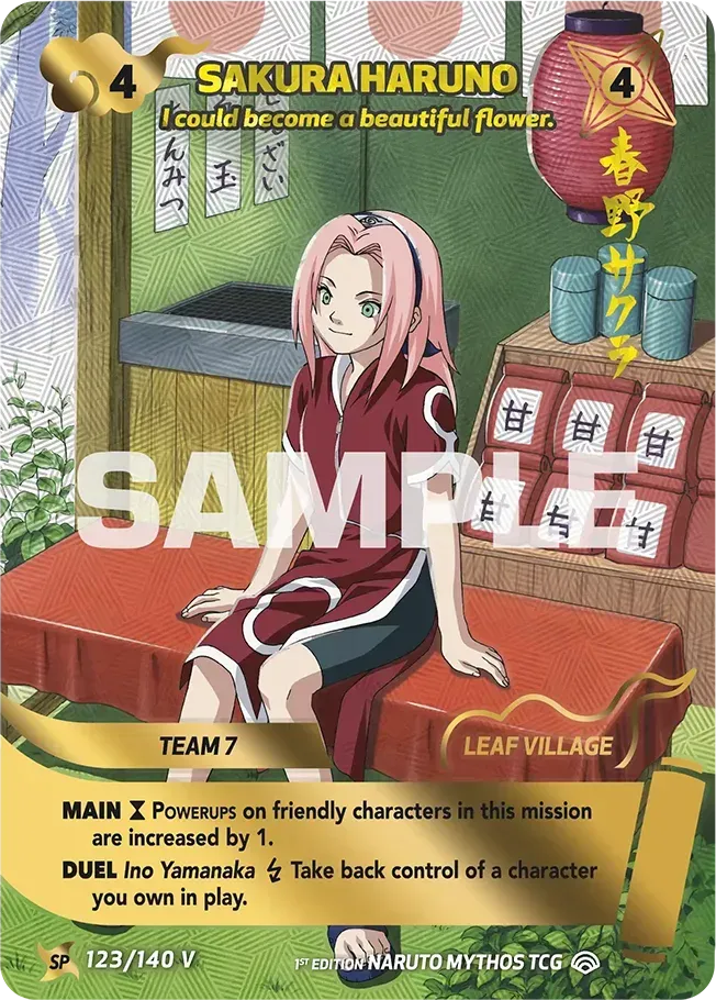 Sakura Haruno - "I could become a beautiful flower." — Shinobi Shiren — Naruto Mythos TCG