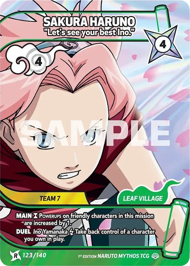 Sakura Haruno - "Let's see your best Ino." — Shinobi Shiren — Naruto Mythos TCG