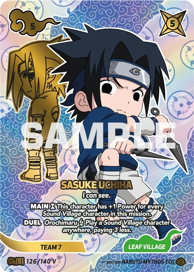 Sasuke Uchiha - "I can see." — Shinobi Shiren — Naruto Mythos TCG