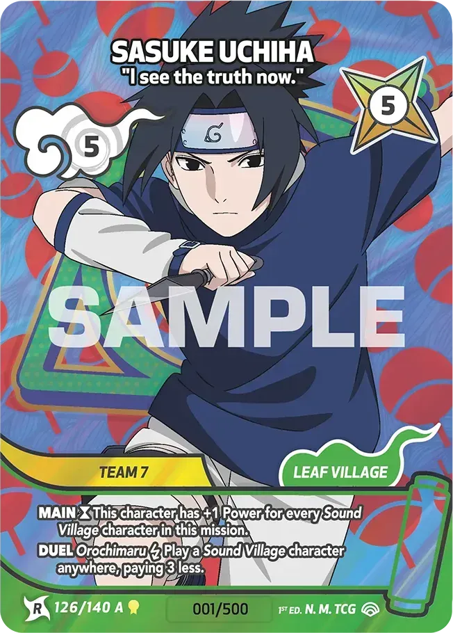 Sasuke Uchiha - "I see the truth now." — Shinobi Shiren — Naruto Mythos TCG