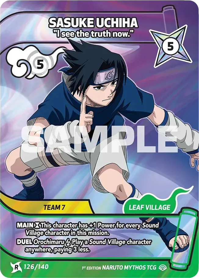 Sasuke Uchiha - "I see the truth now." — Shinobi Shiren — Naruto Mythos TCG