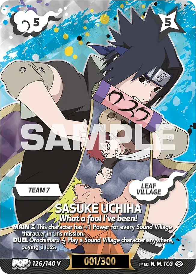 Sasuke Uchiha - "What a fool I've been!" — Shinobi Shiren — Naruto Mythos TCG