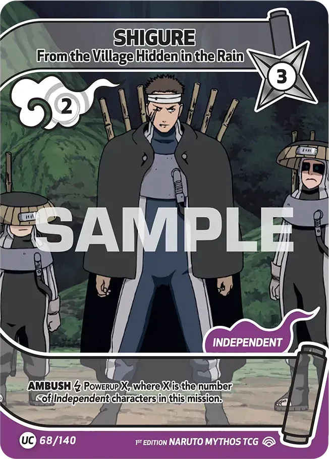 Shigure - From the Village Hidden in the Rain — Shinobi Shiren — Naruto Mythos TCG