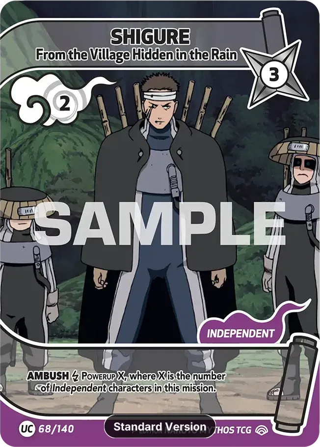 Shigure - From the Village Hidden in the Rain — Shinobi Shiren — Naruto Mythos TCG