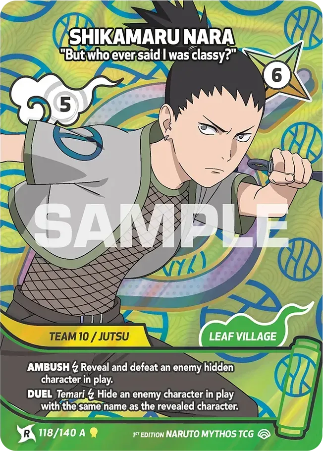 Shikamaru Nara - "But who ever said I was classy?" — Shinobi Shiren — Naruto Mythos TCG