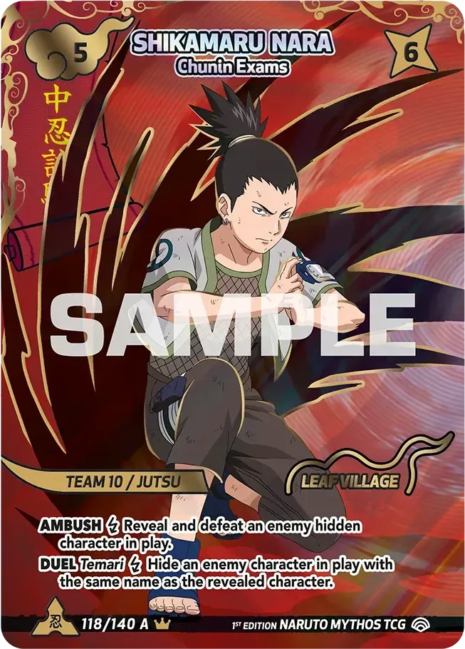 Shikamaru Nara - Chunin Exams — Shinobi Shiren — Naruto Mythos TCG