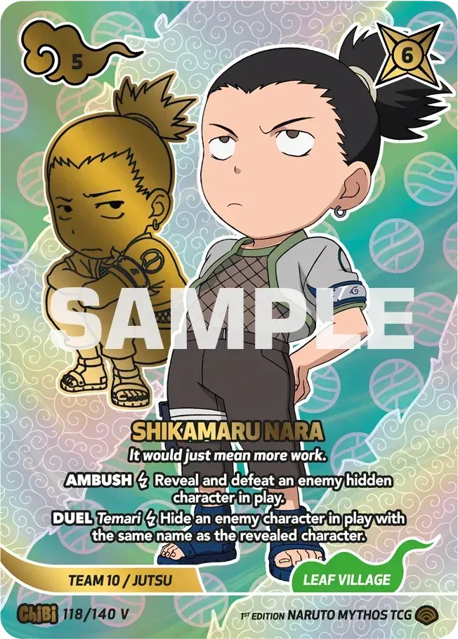 Shikamaru Nara - "It would just mean more work." — Shinobi Shiren — Naruto Mythos TCG