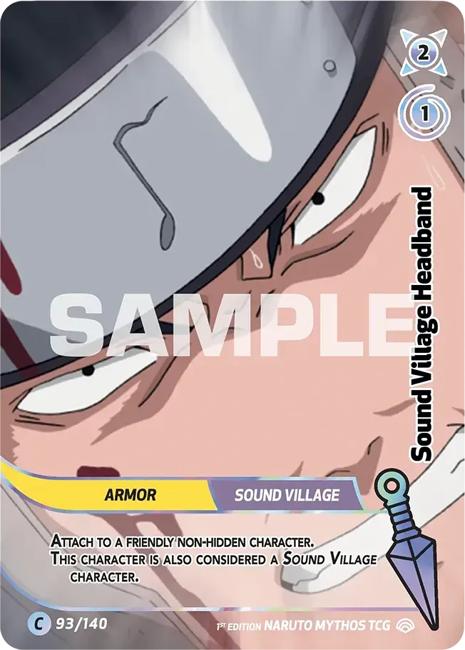Sound Village Headband — Shinobi Shiren — Naruto Mythos TCG