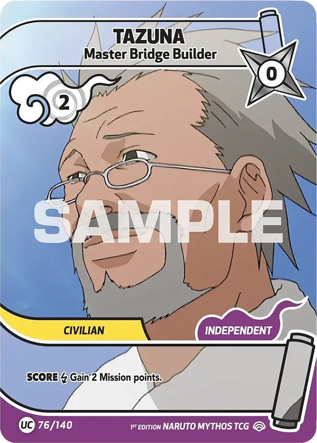 Tazuna - Master Bridge Builder — Shinobi Shiren — Naruto Mythos TCG