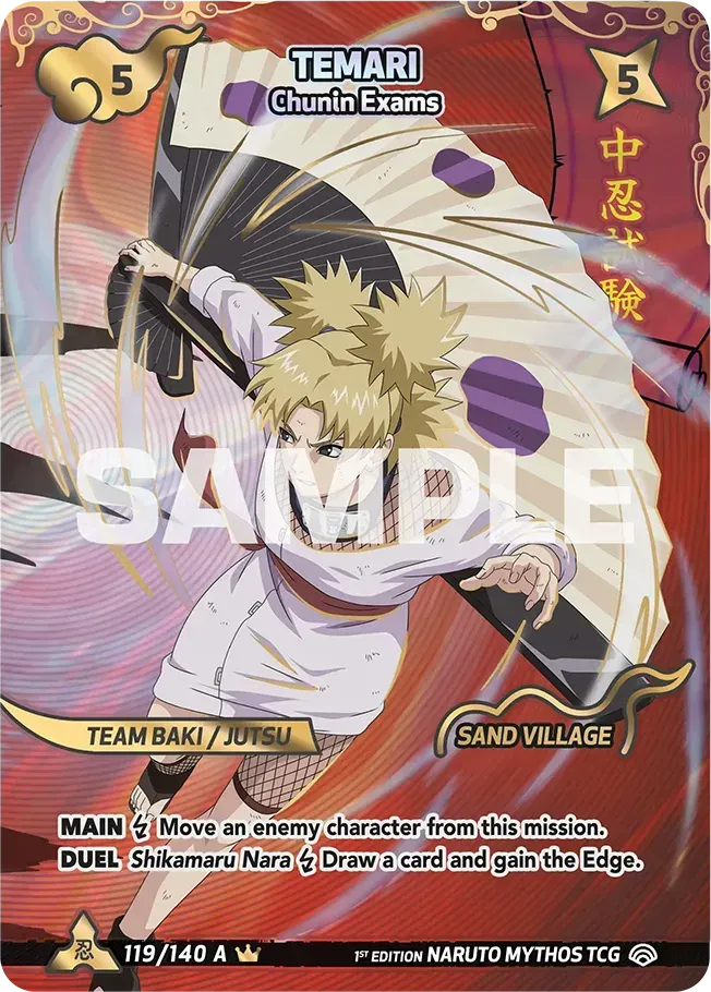 Temari - Chunin Exams — Shinobi Shiren — Naruto Mythos TCG