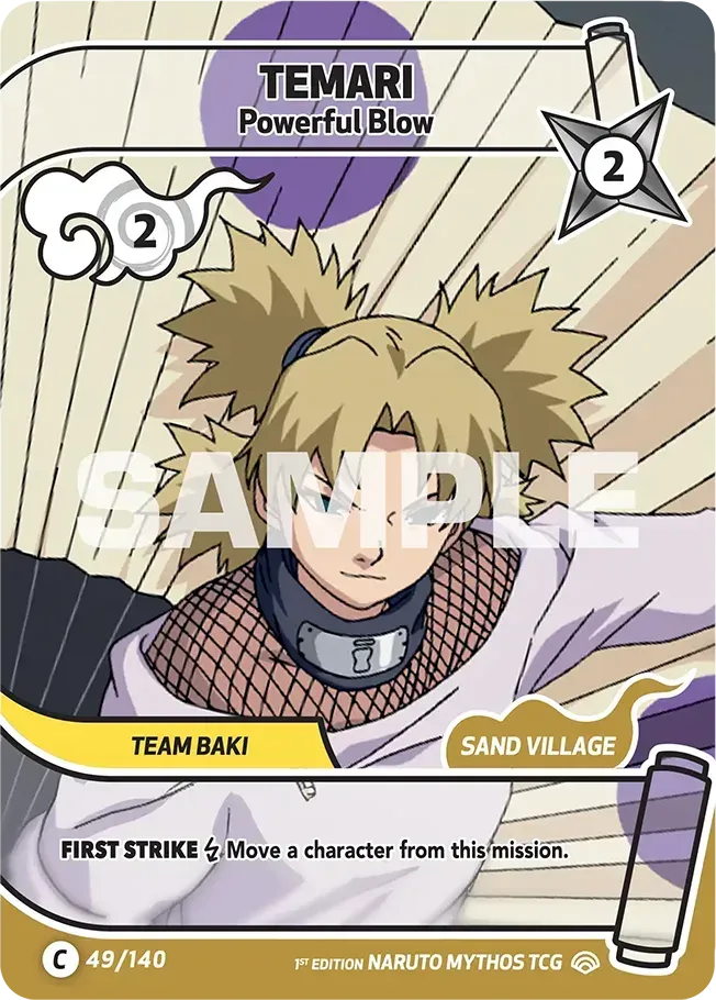 Temari - Powerful Blow — Shinobi Shiren — Naruto Mythos TCG