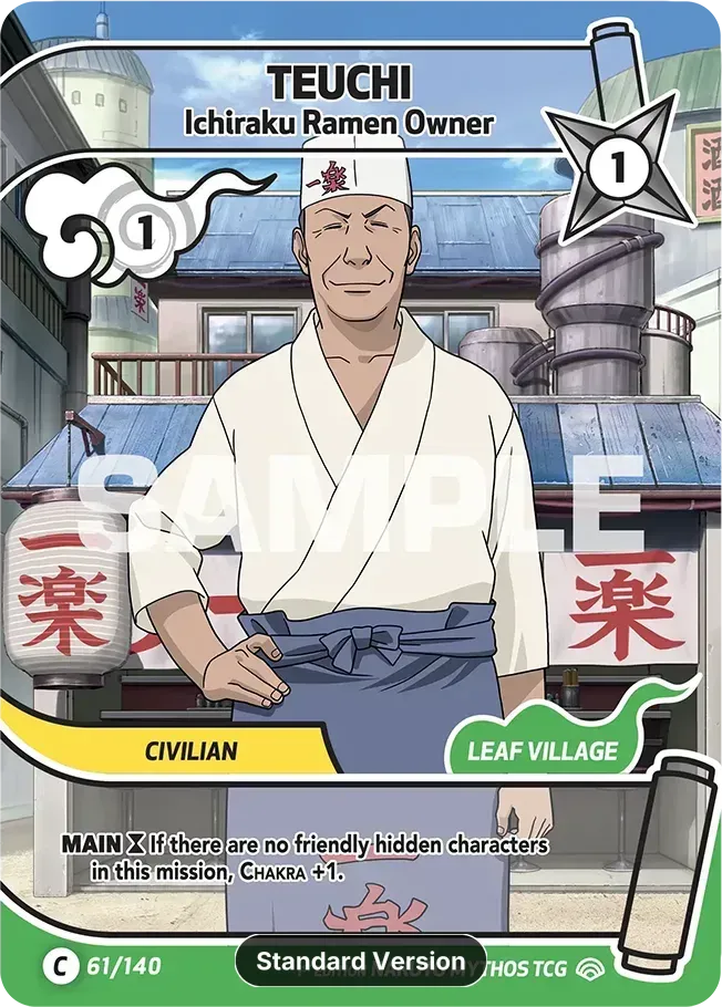 Teuchi - Ichiraku Ramen Owner — Shinobi Shiren — Naruto Mythos TCG