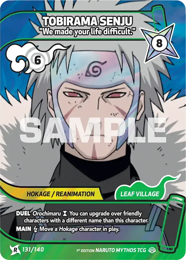 Tobirama Senju - "We made your life difficult." — Shinobi Shiren — Naruto Mythos TCG