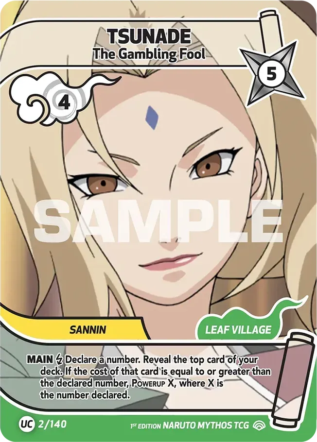 Tsunade - The Gambling Fool — Shinobi Shiren — Naruto Mythos TCG