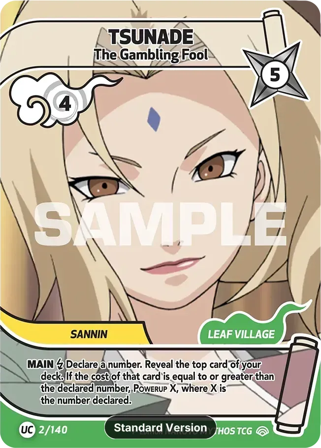 Tsunade - The Gambling Fool — Shinobi Shiren — Naruto Mythos TCG