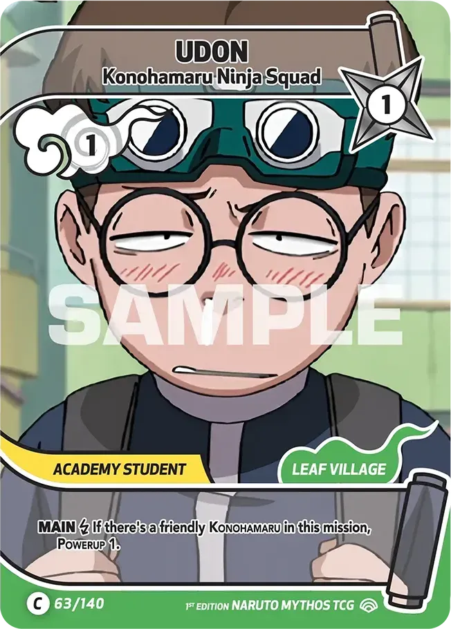 Udon - Konohamaru Ninja Squad — Shinobi Shiren — Naruto Mythos TCG