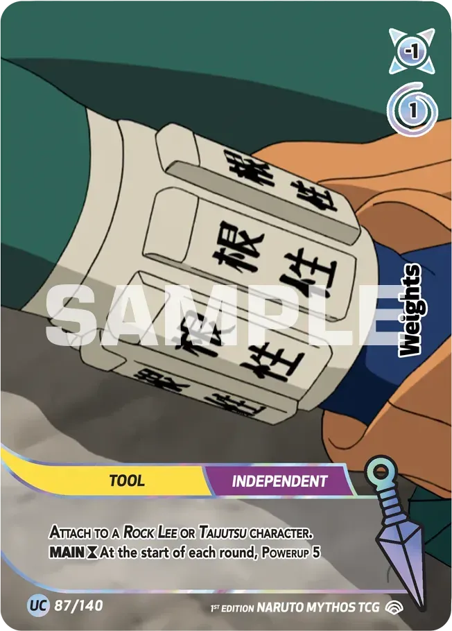 Weights from Shinobi Shiren - Naruto Mythos TCG