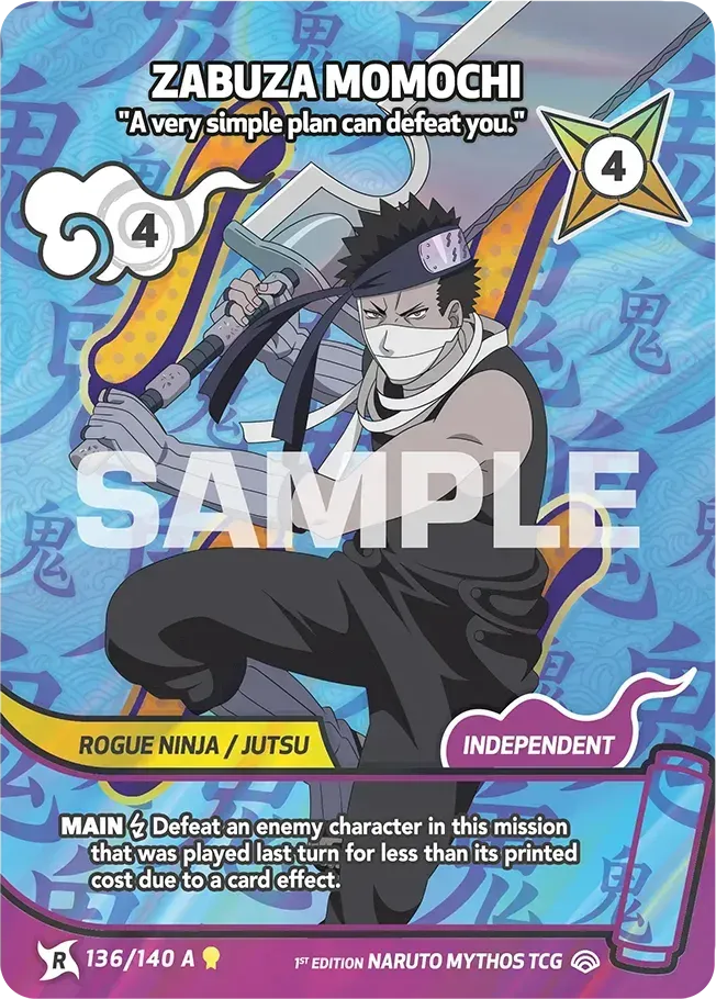 Zabuza Momochi - "A very simple plan can defeat you." from Shinobi Shiren - Naruto Mythos TCG