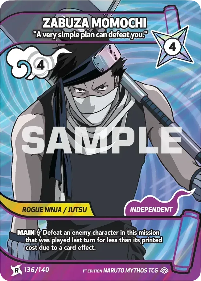 Zabuza Momochi - "A very simple plan can defeat you." — Shinobi Shiren — Naruto Mythos TCG