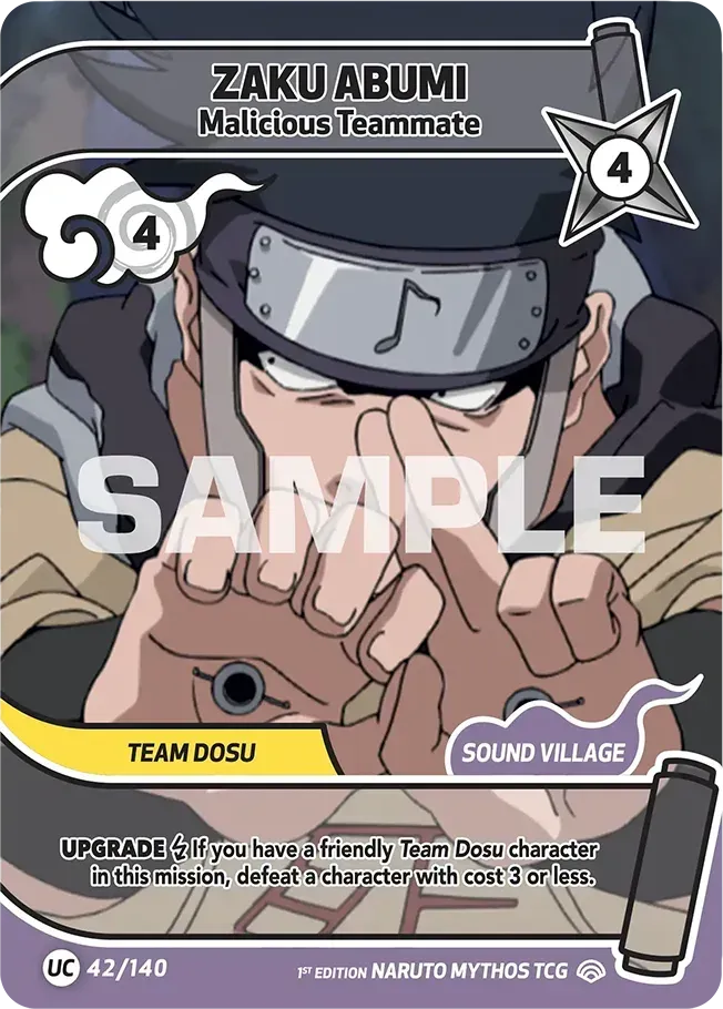 Zaku Abumi - Malicious Teammate from Shinobi Shiren - Naruto Mythos TCG
