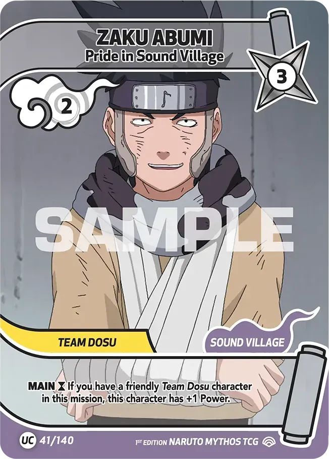 Zaku Abumi - Pride in Sound Village from Shinobi Shiren - Naruto Mythos TCG