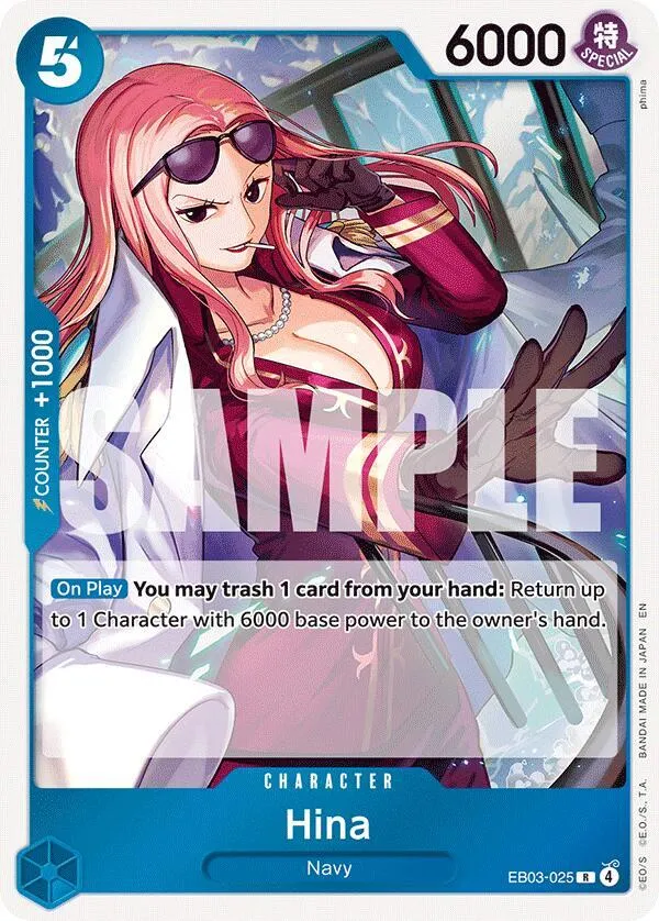 Hina (EB03-025) — Extra Booster: One Piece Heroines Edition — One Piece Card Game