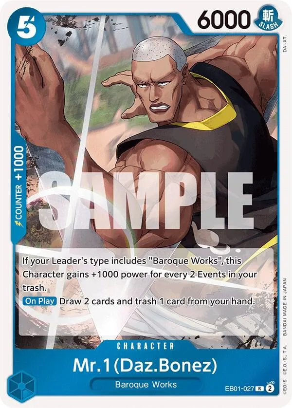 Mr. 1 (Daz.Bonez) — Extra Booster: Memorial Collection — One Piece Card Game