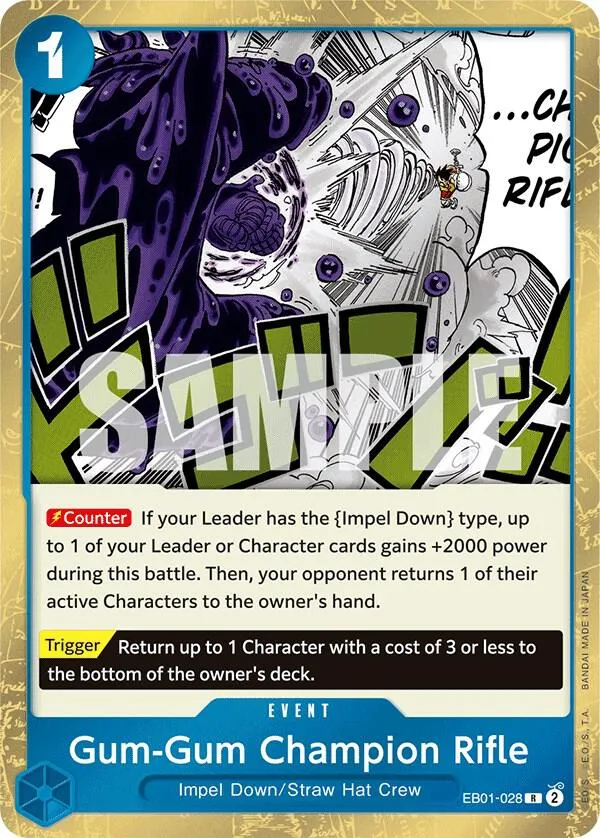 Gum-Gum Champion Rifle — Extra Booster: Memorial Collection — One Piece Card Game