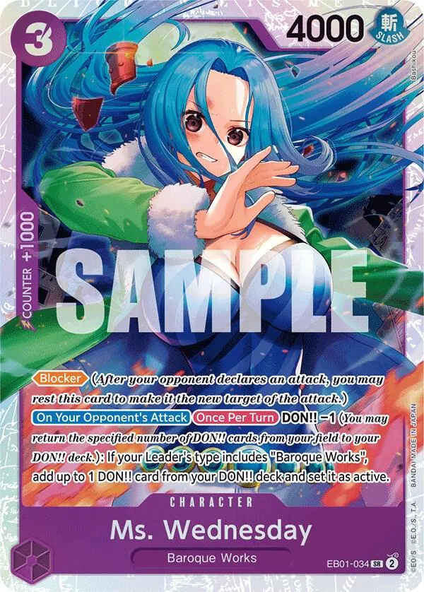 Ms. Wednesday (EB01-034) — Extra Booster: Memorial Collection — One Piece Card Game