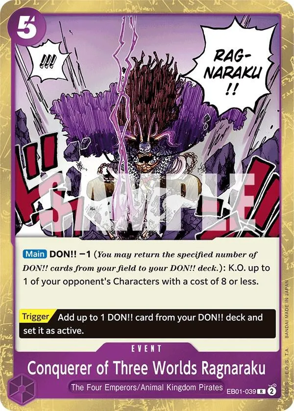 Conquerer of Three Worlds Ragnaraku — Extra Booster: Memorial Collection — One Piece Card Game