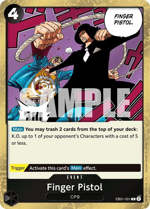 Finger Pistol — Extra Booster: Memorial Collection — One Piece Card Game